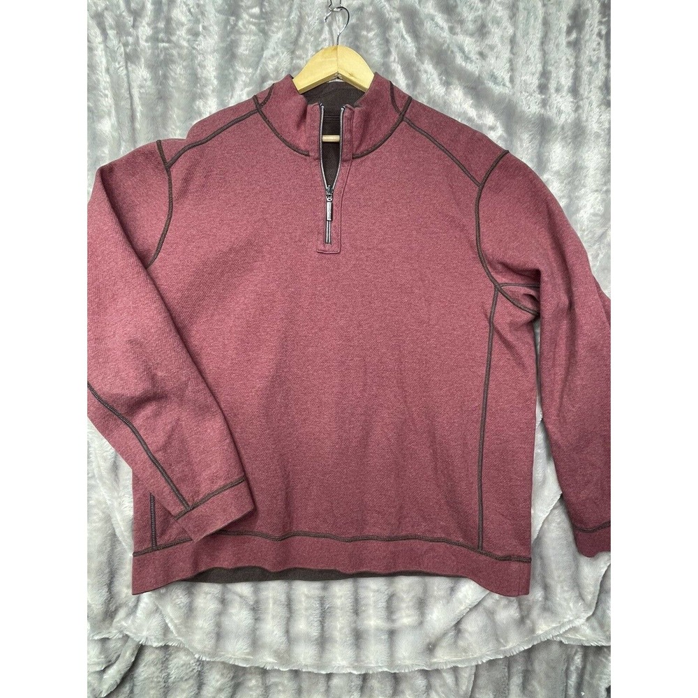 Tommy Bahama Reversible 1/4 Zip Long Sleeve Sweater Shirt‎ Men's Size XXl